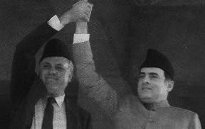 Farooq Abdullah and Rajiv Gandhi